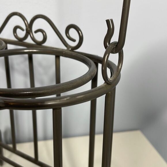 At Home American Metal Wine Basket Rack - Picture 6 of 6